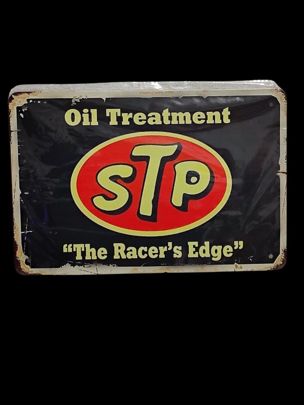 Vintage Style 8" x 12" STP Oil Treatment Rustic Metal Garage Decor Sign